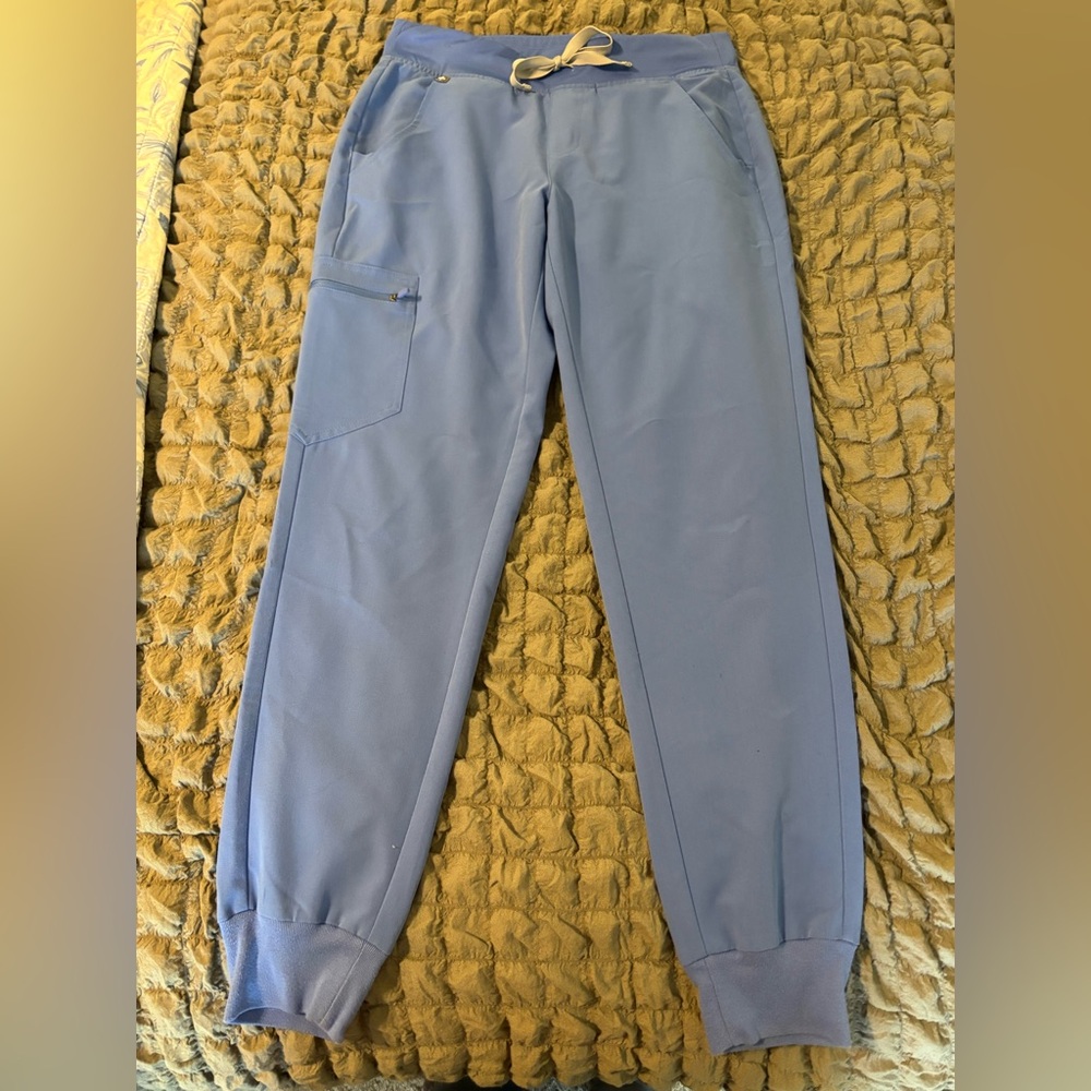 Women’s figs Zamora Jogger Scrub Pants Size Small Seal Blue